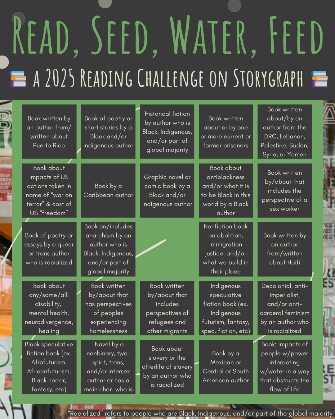 2025 reading challenge: bingo cards!