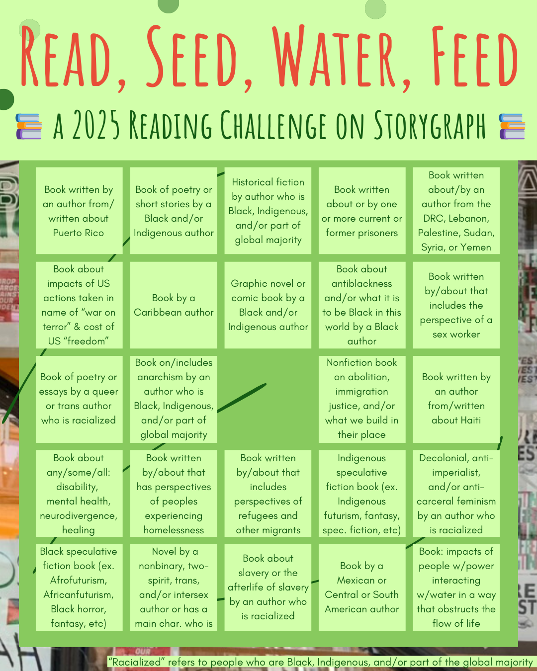 2025 reading challenge: bingo cards!
