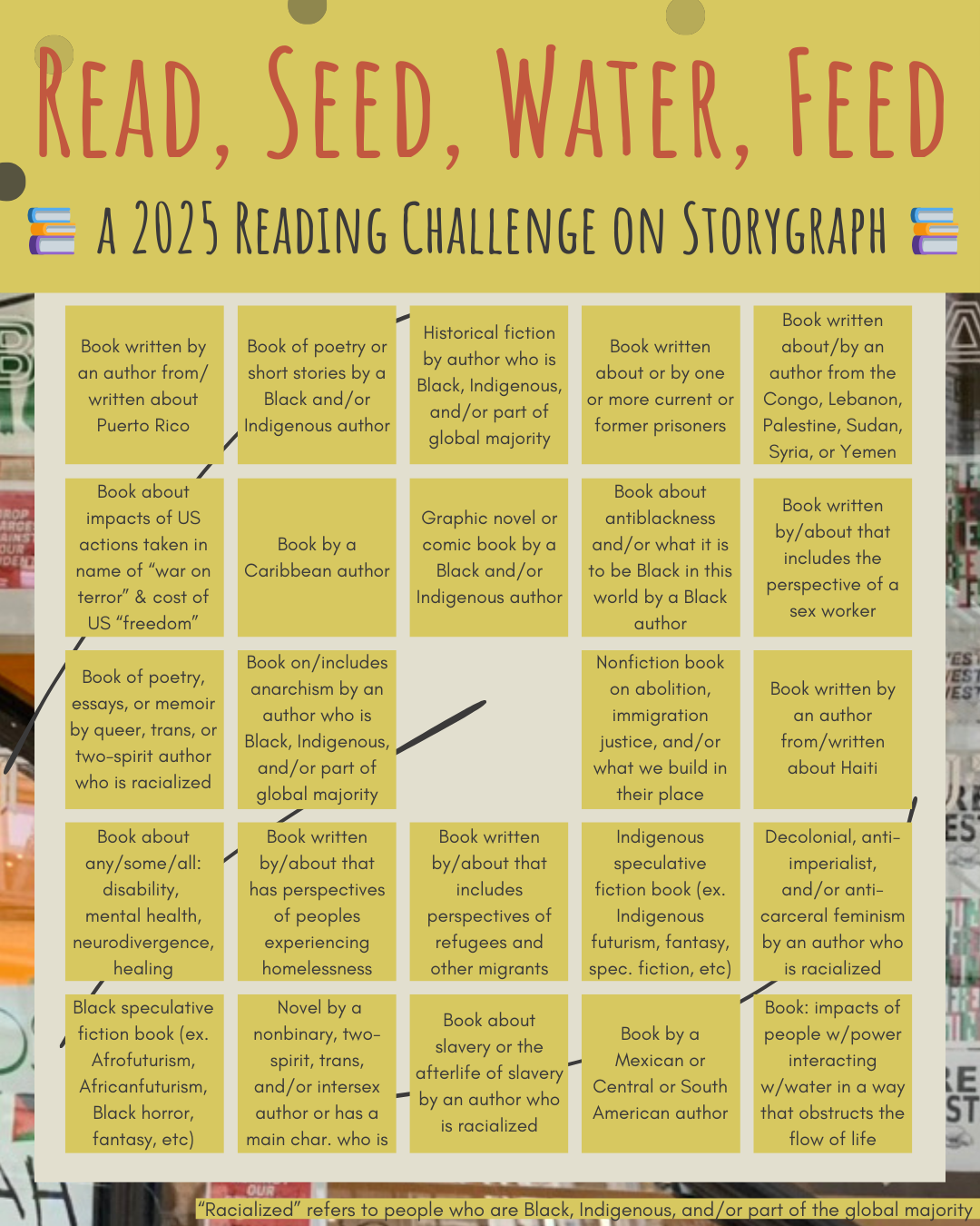 2025 reading challenge: bingo cards!