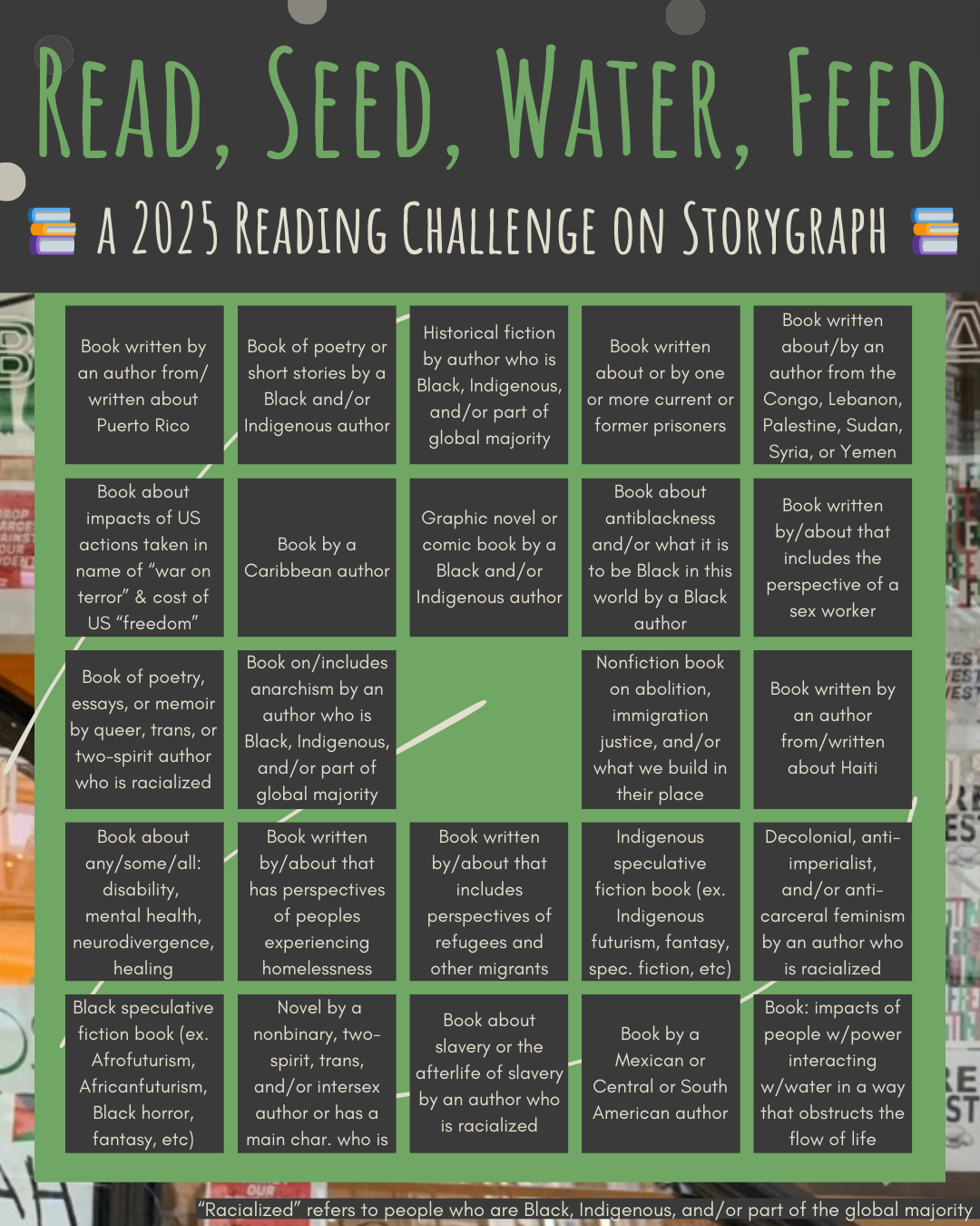 2025 reading challenge: bingo cards!