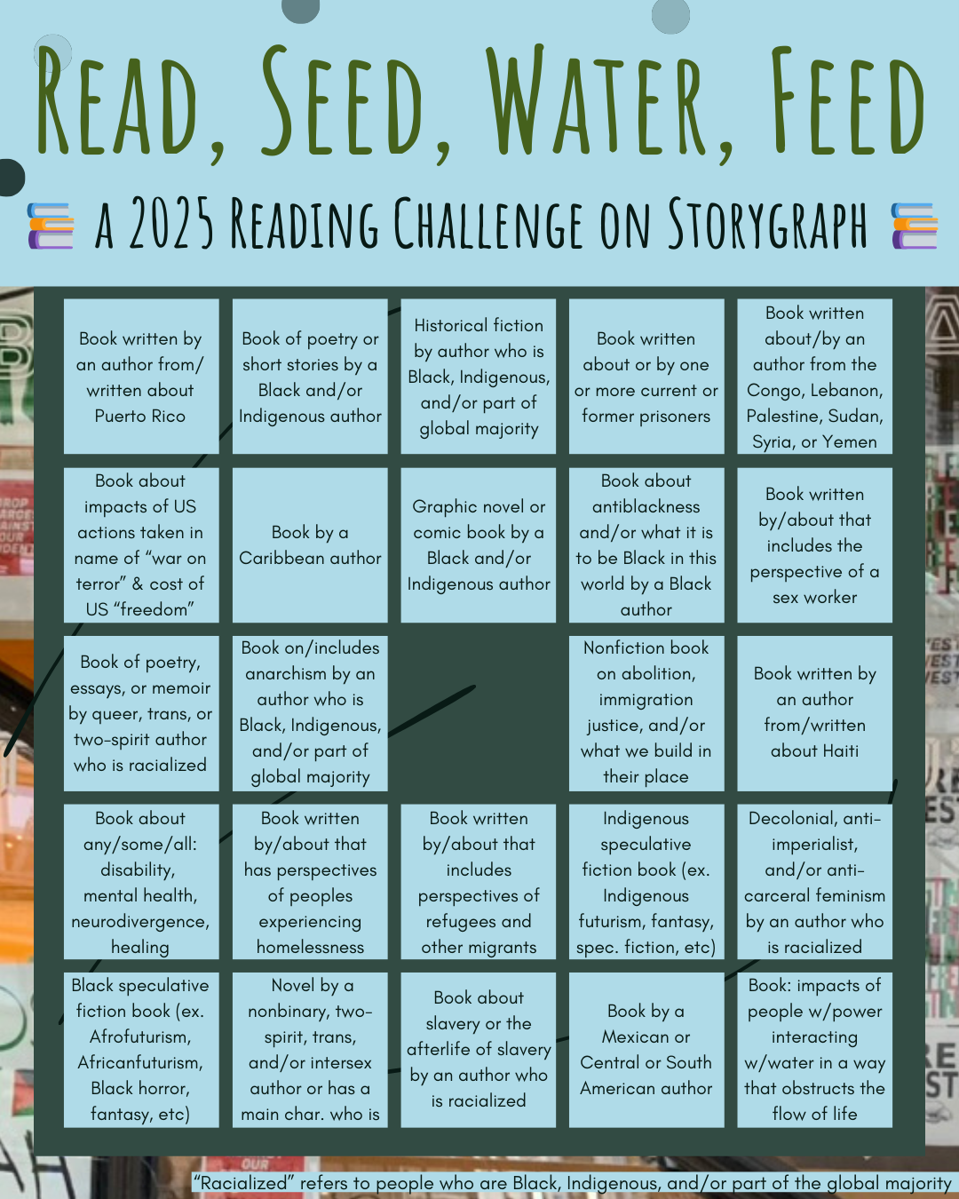 2025 reading challenge: bingo cards!