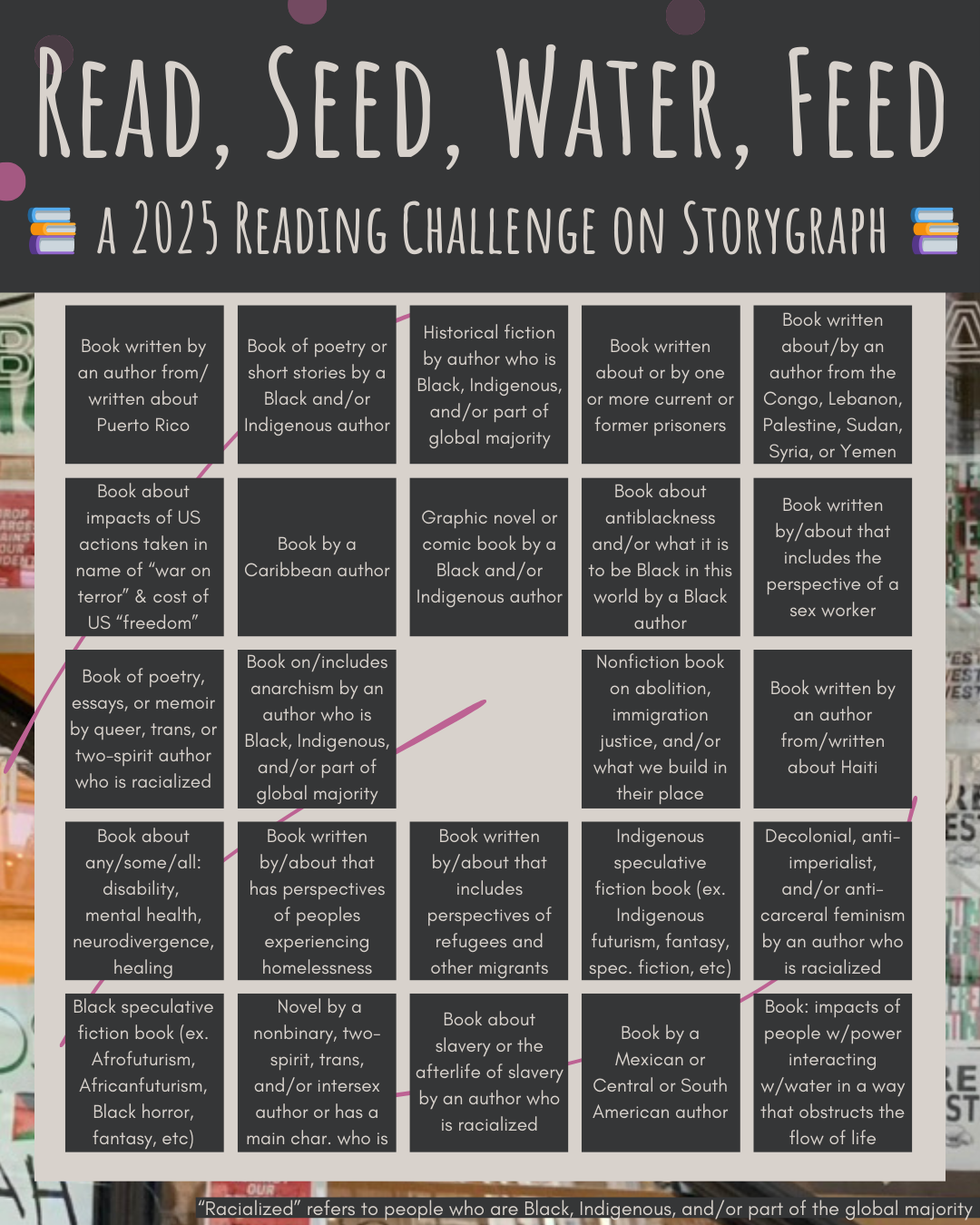 2025 reading challenge: bingo cards!