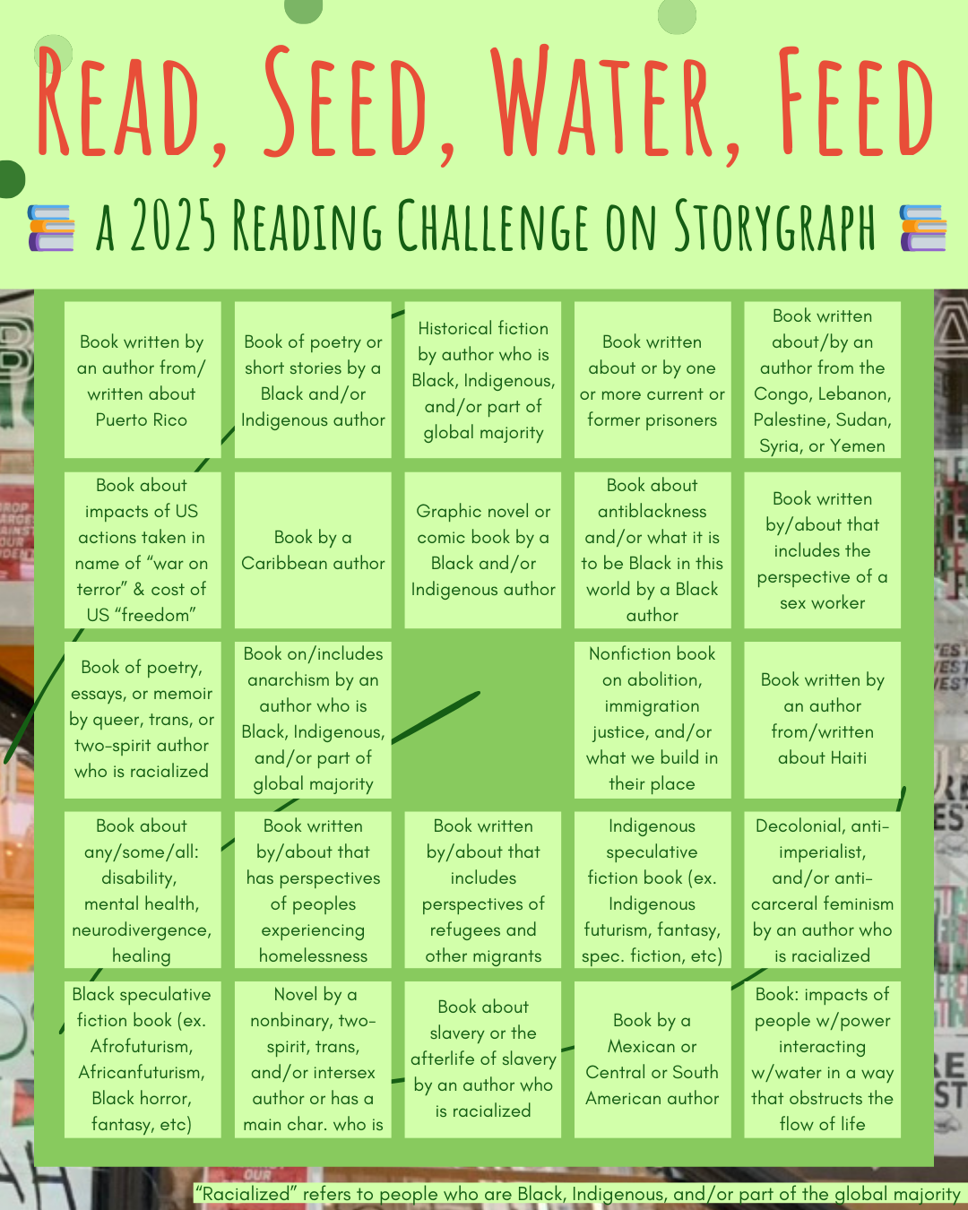 2025 reading challenge: bingo cards!